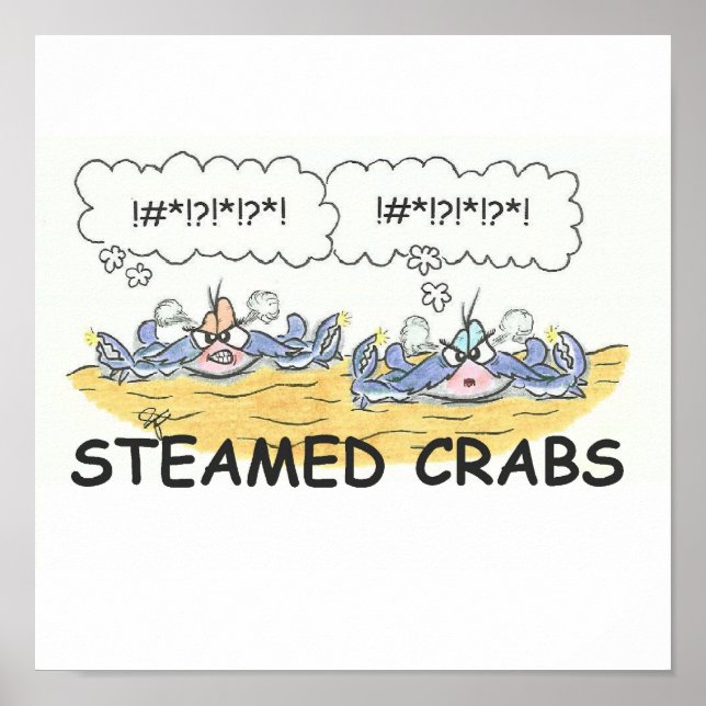 Steamed Crab Print Poster (Vorne)