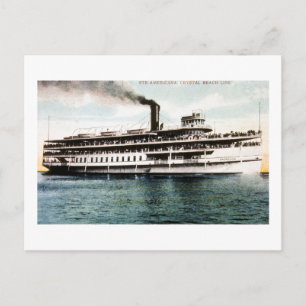 Steamer Americana, Crystal Beach Line Postkarte