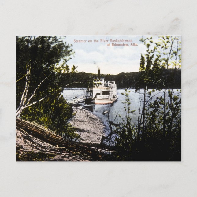 Steamer an der Saskatchewan, Edmonton, Alta. Postkarte (Vorderseite)