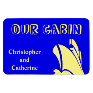 Steamer Blue Stateroom Door Marker Magnet