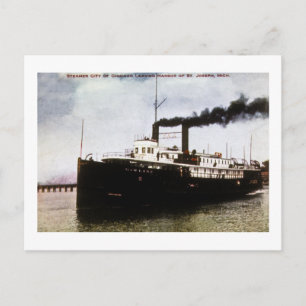 Steamer City of Chicago, Harbour St Joseph Michiga Postkarte