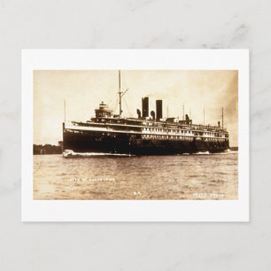 Steamer City of Cleveland - Louis Pesha Foto Postkarte