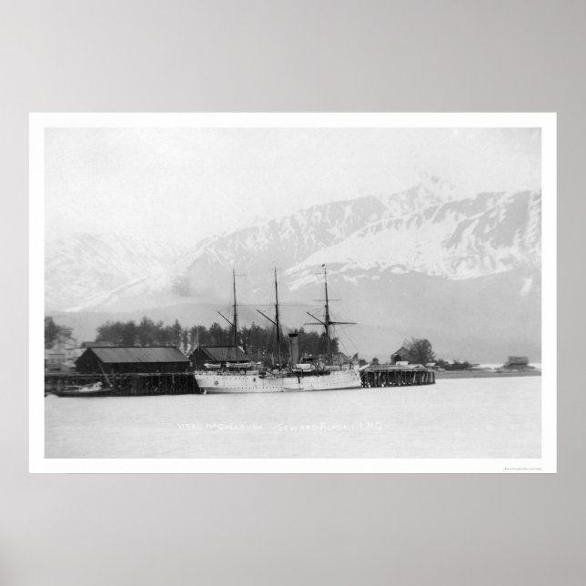 Steamer Docked in Seward, Alaska 1916 Poster (Vorne)
