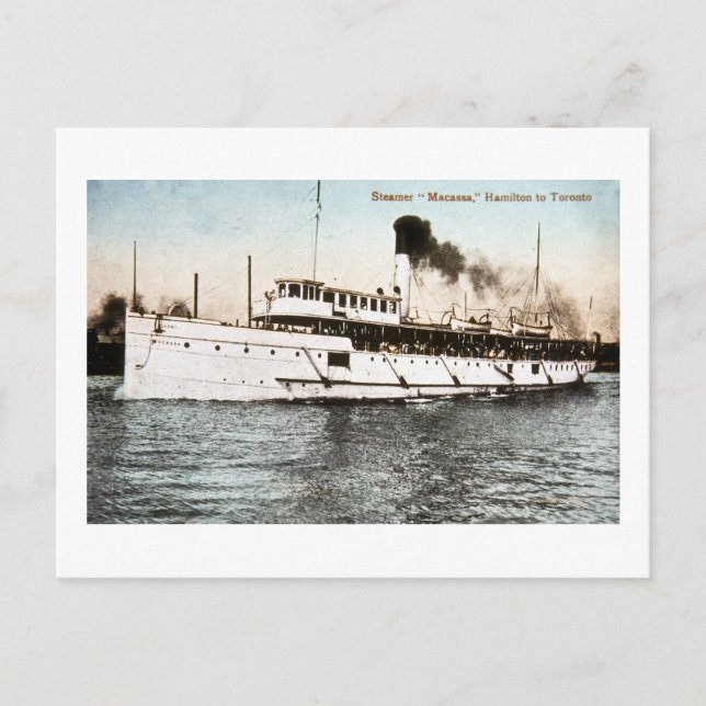 Steamer Macassa, Hamilton nach Toronto Postkarte (Vorderseite)