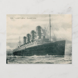 Steamer SS Lusitania Postkarte