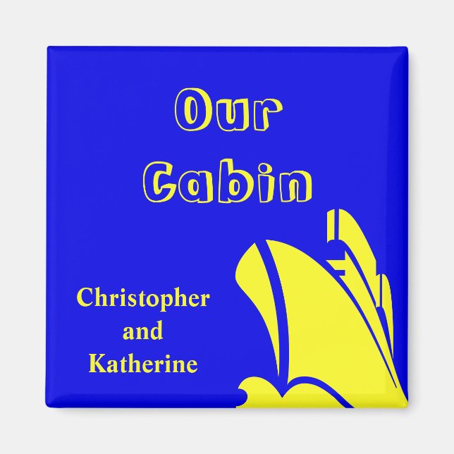 Steamer Stateroom Door Marker Blue Magnet (Vorne)