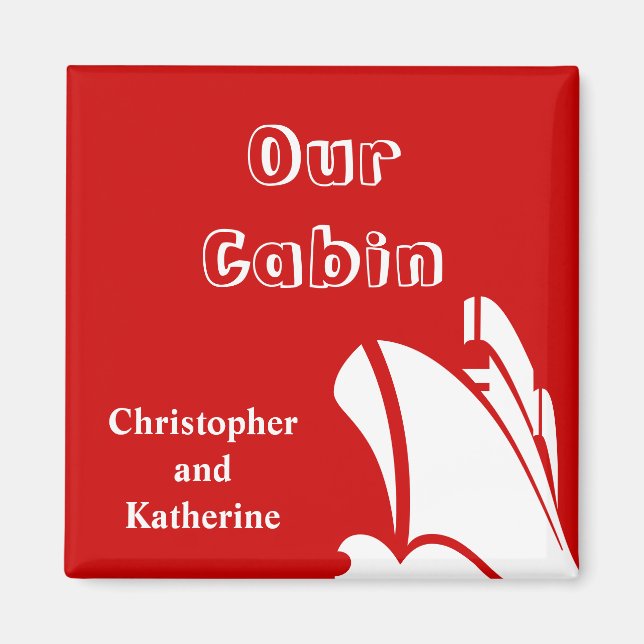 Steamer Stateroom Door Marker Red Magnet (Vorne)