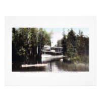 Steamer Topinabee am Teufel-Elbow, Michigan Postc
