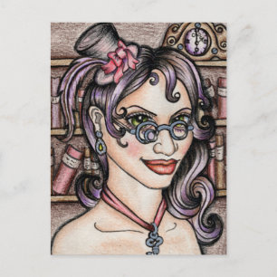 Steamface Librarian Postkarte
