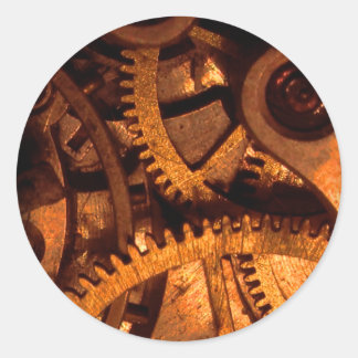 Steamgears-Uhr-Aufkleber Runder Aufkleber