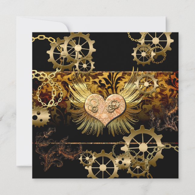 Steamherz Einladung (Vorderseite)