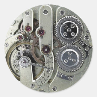 Steampan bewegliche Teile Sticker silber