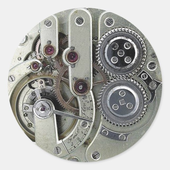 Steampan bewegliche Teile Sticker silber