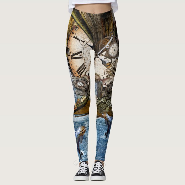 Steamplunk-Design Leggings (Vorderseite)