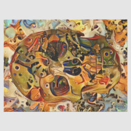 Steampton Skull Gold Decoupage Tissue Paper Seidenpapier