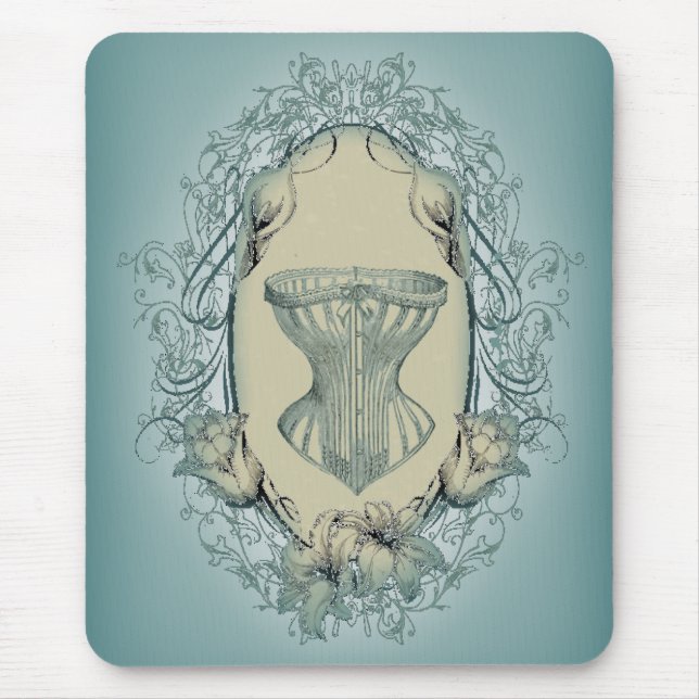 Steampton viktorianischer Blumenkranz Vintages Kor Mousepad (Vorne)