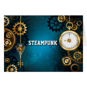 Steampun türkis Hintergrund mit Gears