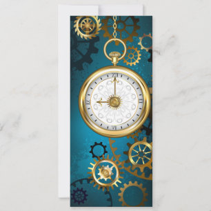 Steampun türkis Hintergrund mit Gears Ankündigung