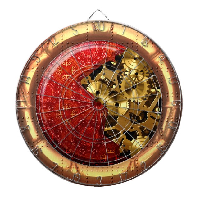 Steampunk 12 Dartboard-Optionen Dartscheibe (vorne)