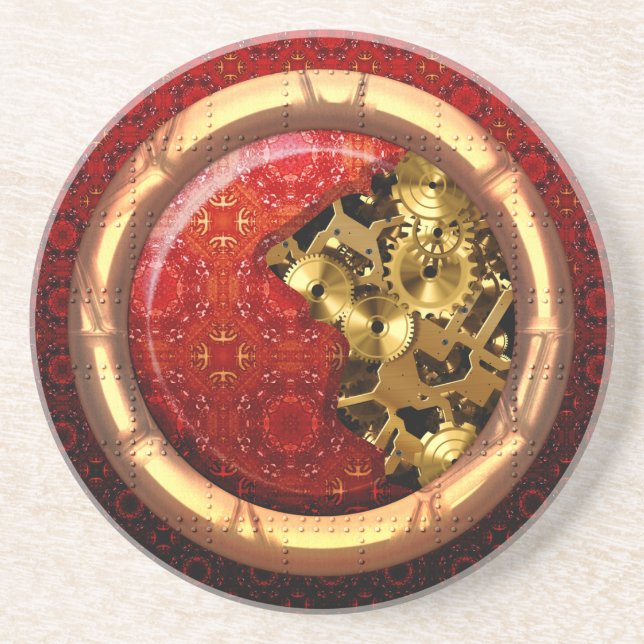 Steampunk 12 Untersetzer Optionen (Vorne)