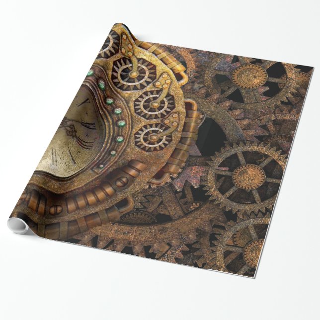 Steampunk 19 Wrapping Paper Geschenkpapier (Ungerollt)