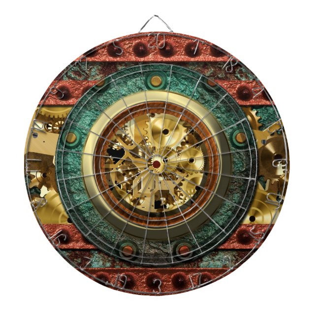 Steampunk 4C Dart Board Dartscheibe (vorne)