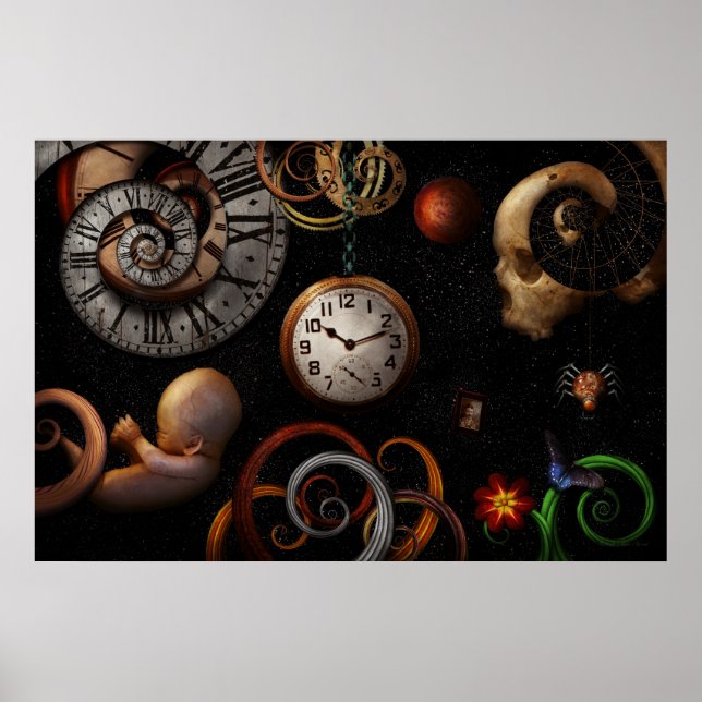 Steampunk - Abstrakt - Anfang und Ende Poster (Vorne)