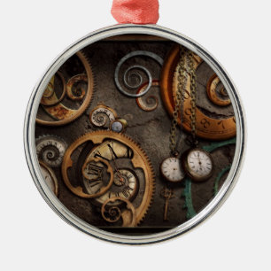Steampunk - Abstrakt - Zeit ist kompliziert Ornament Aus Metall