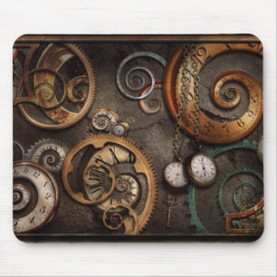 Steampunk - abstrakt - Zeit ist schwierig Mousepad