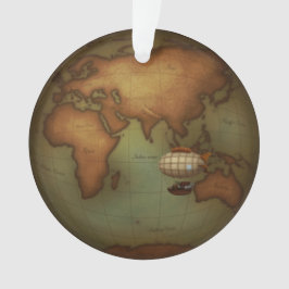 Steampunk Air Travel Neo-Viktorianische Karte des Ornament