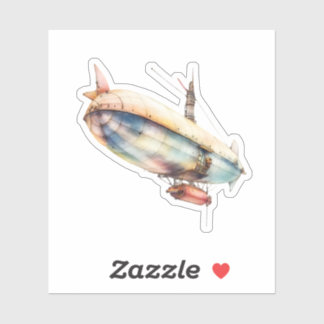 Steampunk Airship Aufkleber