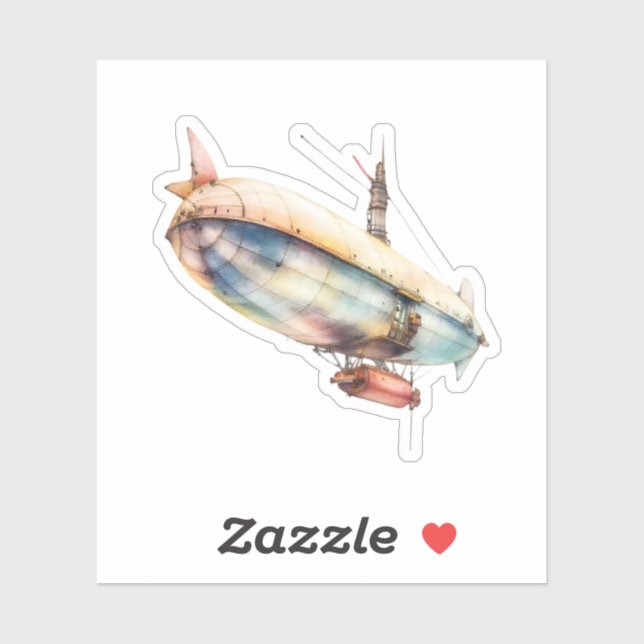 Steampunk Airship Aufkleber (Blatt)