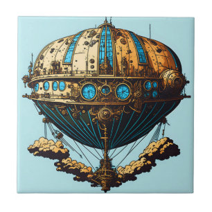 Steampunk Airship Dreams Keramik Tile Fliese
