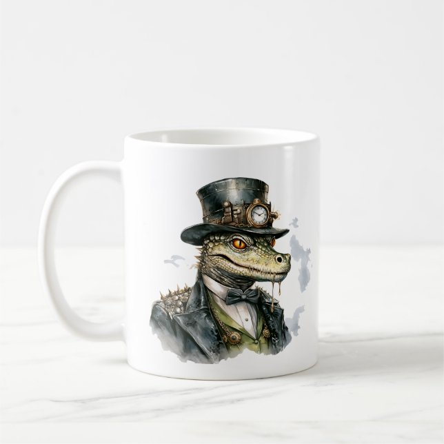 Steampunk Alligator Tasse (Links)