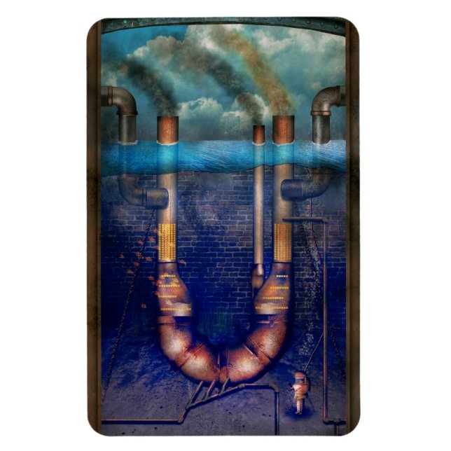 Steampunk - Alphabet - U is for Underwater Utopia Magnet (Vertikal)