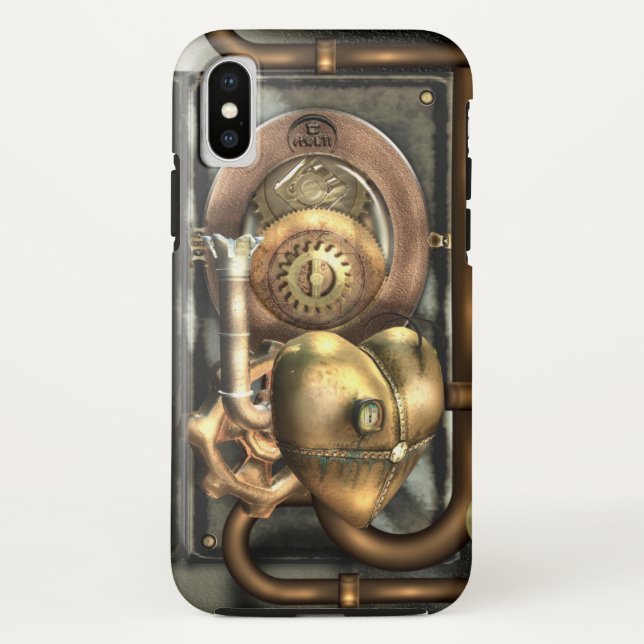 Steampunk am Herzen Case-Mate iPhone Hülle (Rückseite)