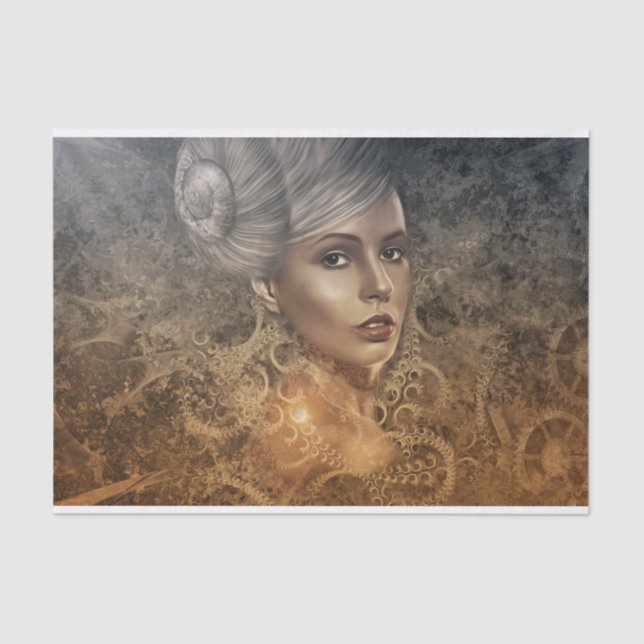 Steampunk Angel Seidenpapier (Vorderseite)