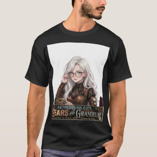 Steampunk-Anime-Mädchen-Streetwear - Aether Punk E T-Shirt