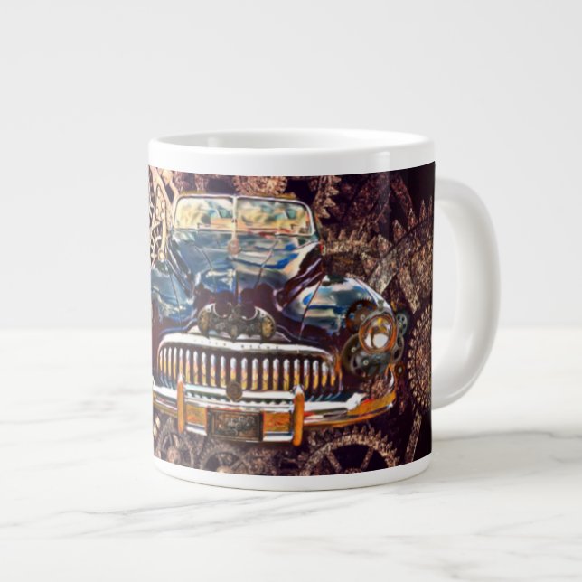 Steampunk Antique Buick Tasse (Vorderseite Rechts)