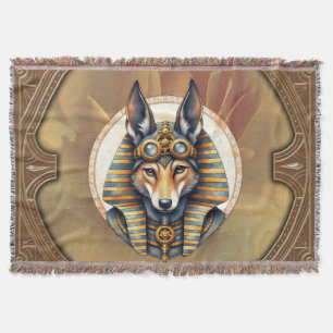 Steampunk Anubis Fox Portrait Decke