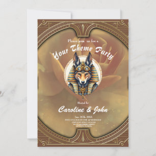 Steampunk Anubis Fox Portrait Einladung