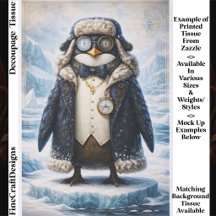 Steampunk-Arktisforscher-Pinguin FG3-Decoupage