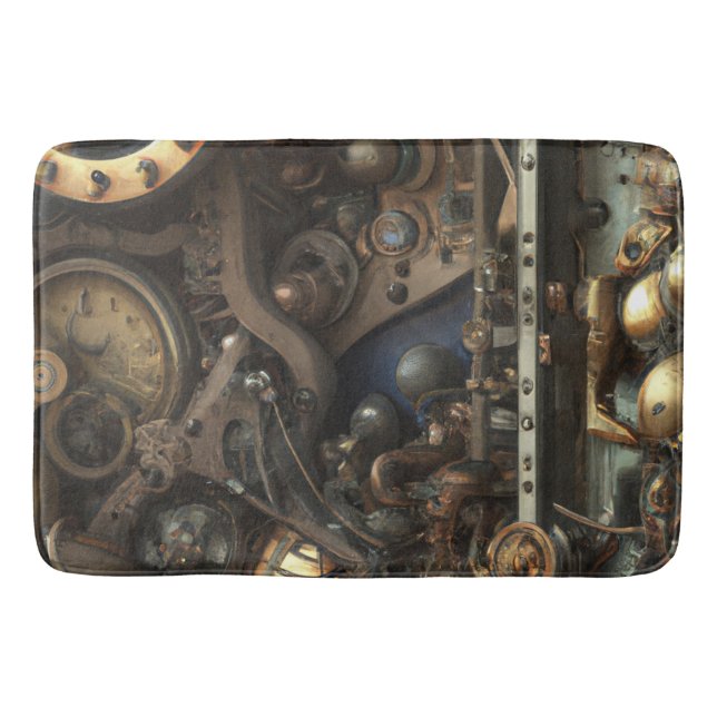 Steampunk Art Bath Mat Badematte (Vorderseite)