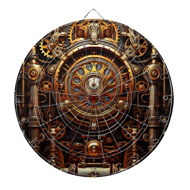 Steampunk Art Dartboard Dartscheibe (vorne)