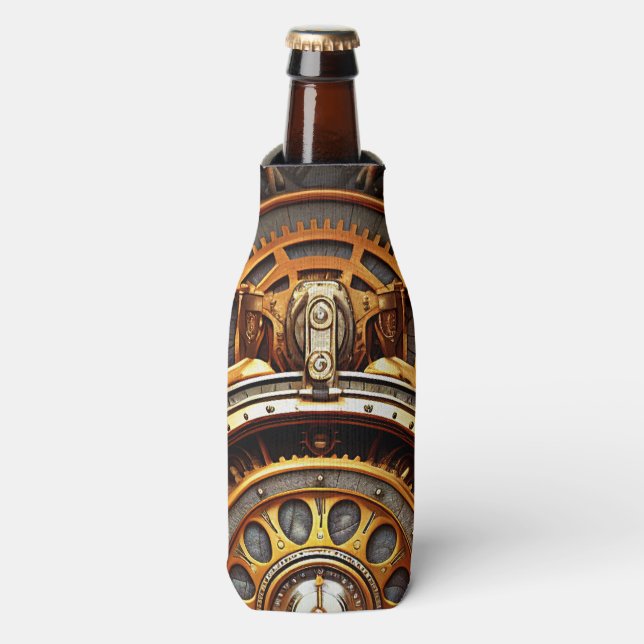 Steampunk Art Flasche Cooler Flaschenkühler (Flaschenvorderseite)