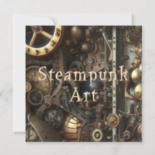 Steampunk Art Grußkarte Mitteilungskarte