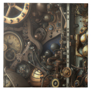 Steampunk Art Tile Fliese