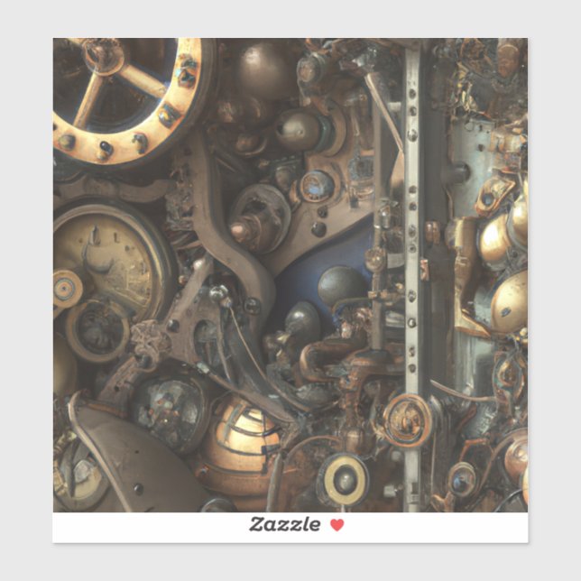 Steampunk Art Vinyl Sticker (Blatt)