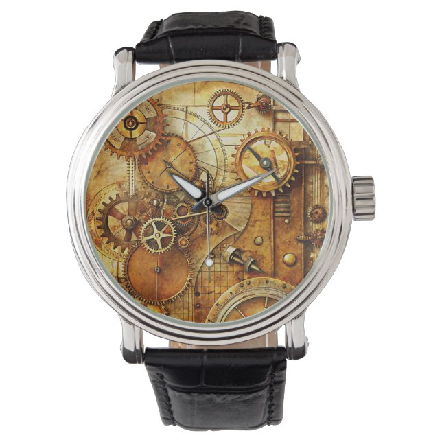 Steampunk Art Watch Armbanduhr (Vorderseite)
