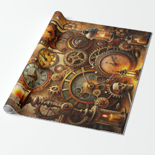 Steampunk Art Wrapping Paper Geschenkpapier